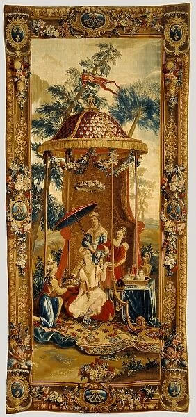 Tapestry: Le The de l imperatrice, from L Histoire de l empere