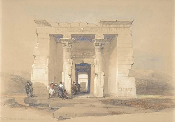 Temple Dendur Nubia 1848 Watercolor graphite