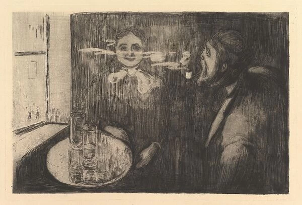 Tete-a-tete 1894 Etching drypoint burnishing
