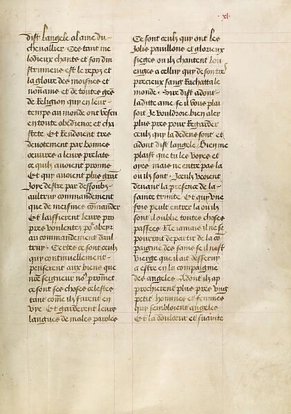 Text Page; Unknown; Ghent, Belgium, Europe; 1475; Tempera colors, gold leaf, gold paint,