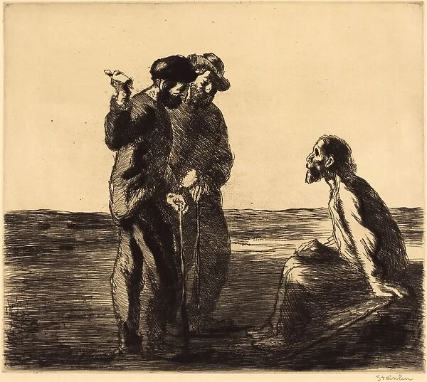 Tha ophile Alexandre Steinlen, Three Companions (Les trois compagnons), Swiss, 1859