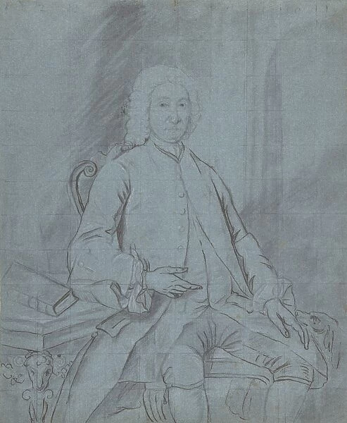 Three-Quarters-Length Portrait Study Man Seated
