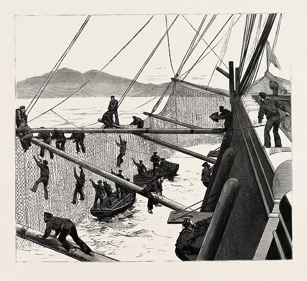 Throwing out Torpedo-Nets to Protect the sultan'