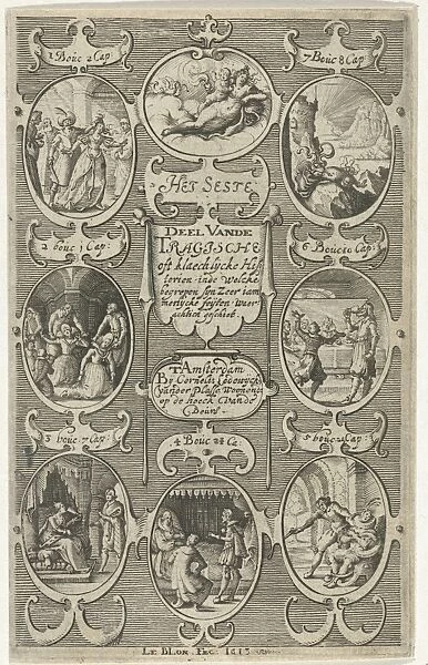 Title page for: Het seste deel vande Tragische oft klaechlijcke historien, 1613