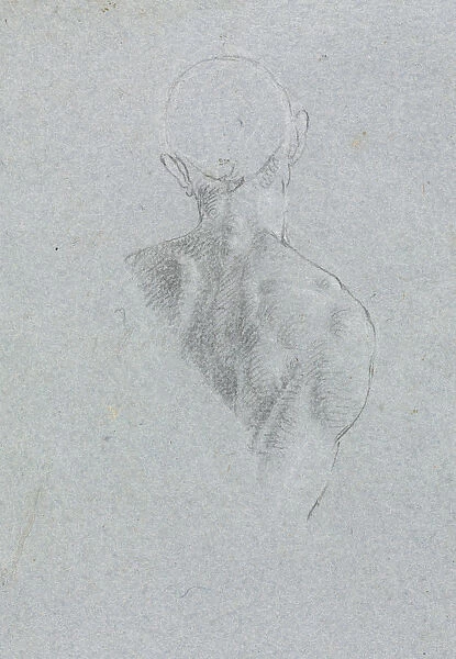 Verona Sketchbook Male nude head shoulders page 62