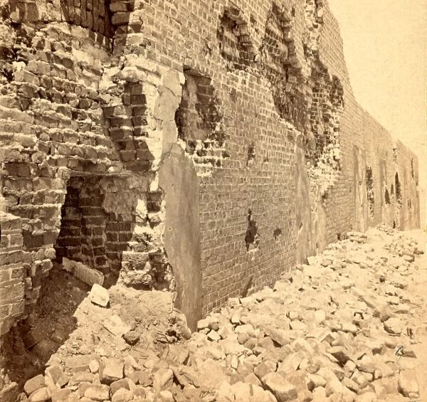 View of the east face of Fort Sumpter (i