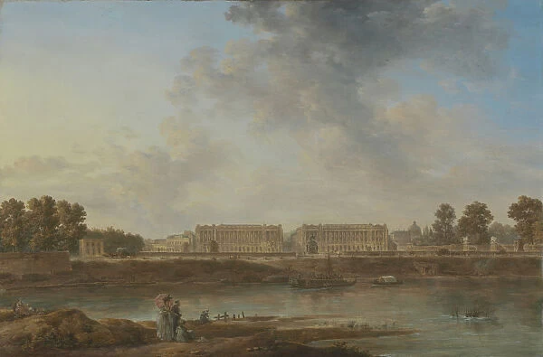 View Place Louis XV Attributed Alexandre-Jean Noel