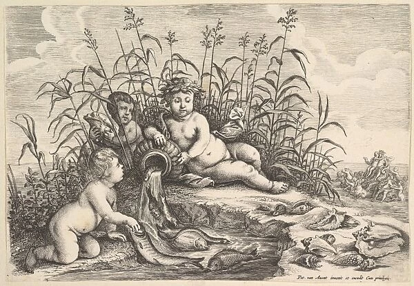 Water Four Elements ca 1647 Etching Prints After Pieter van Avont