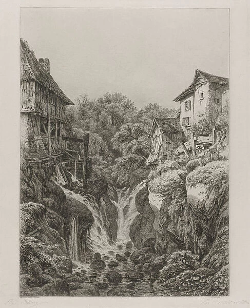 Mill Waterfall Gresy Aix-les-Bains 1856
