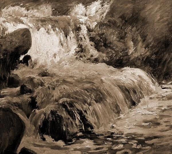Waterfall, Twachtman, John Henry, 1853-1902, Waterfalls, 1900