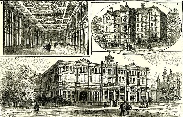 whitechapel, london, u. k. 1887, princess of wales, opened, new buildings, london