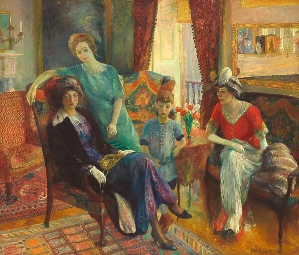 William Glackens, Family Group, American, 1870 - 1938, 1910-1911, oil on canvas