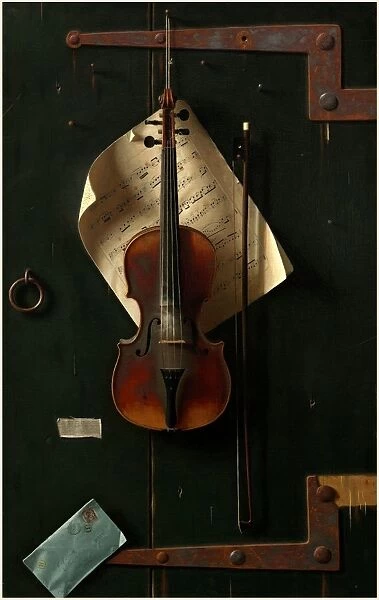 William Michael Harnett, American (1848-1892), The Old Violin, 1886, oil on canvas