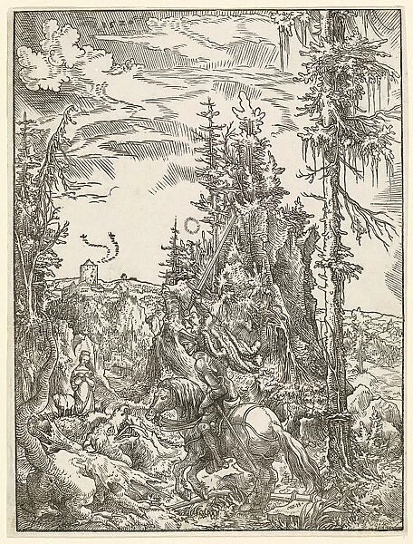 Wolf Huber, Saint George Killing the Dragon, German, c