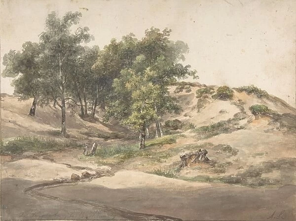 Wooded Landscape Beekhuizen 19th century Watercolor