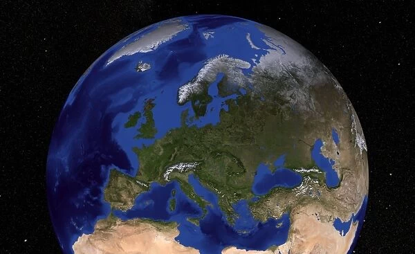 The Blue Marble Next Generation Earth showing Europe
