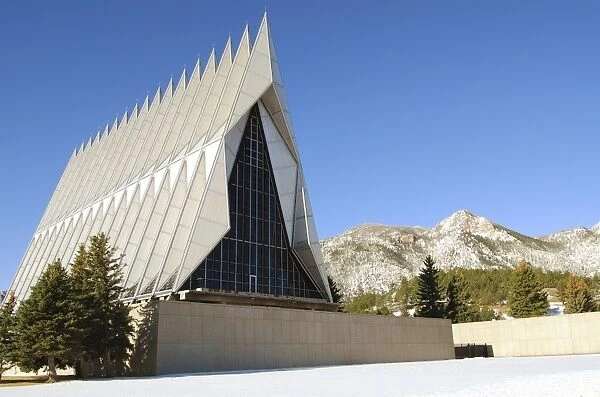 The Cadet Chapel at the U. S. Air Force Academy in Colorado Springs, Colorado