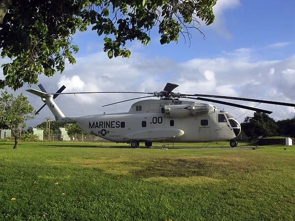 CH-53 Sea Stallion heavy lift transport helicopter on display