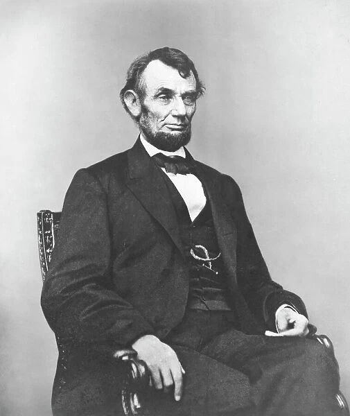 Digitally restored Civil War era painting of President Abraham Lincoln