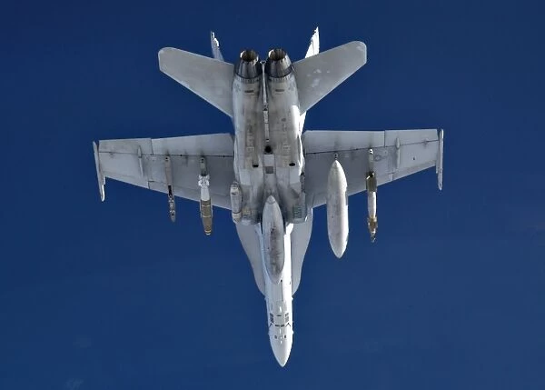 An F  /  A-18 Hornet on patrol