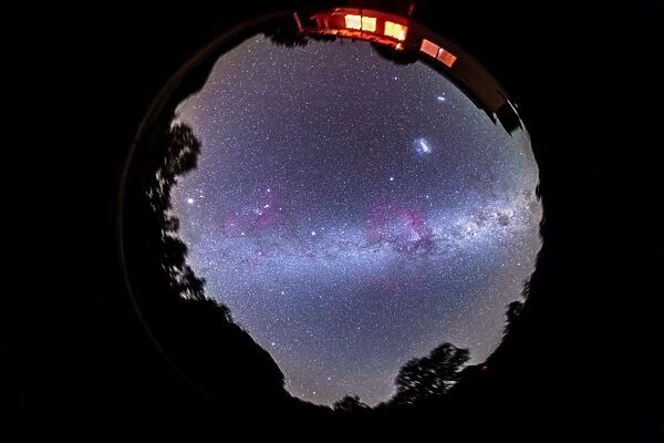 A fish-eye 360 degree image of the entire southern sky