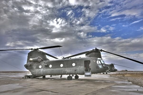 High dynamic range image of a CH-47 Chinook helicopter