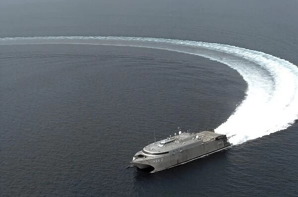 The High Speed Vessel Two (HSV-2) Swift underway in the Indian Ocean