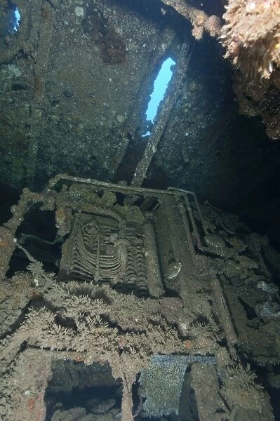Machinery inside of the Seven Skies Wreck, Indonesia