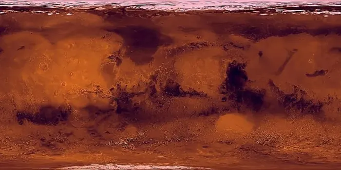 Framed Print : Mars Surface Layout Print