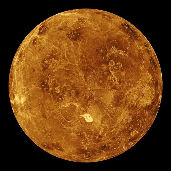 Venus. October 29, 1991 - The northern hemisphere is displayed in this