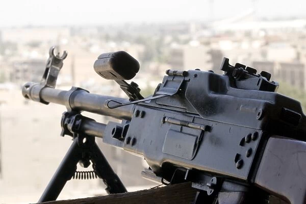 PKM 7. 62 Machine Gun nest on top of the Baghdad Hotel
