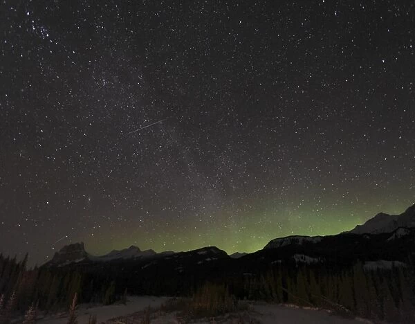 Quadrantid Meteor Shower, Milky Way and Aurora