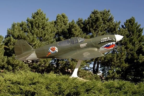 A replica of the Curtiss P-40E Warhawk