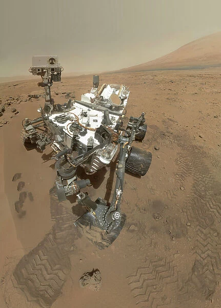 Self-portrait of Curiosity rover in Gale Crater on the surface of Mars