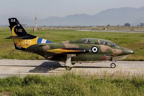 A T-2E Buckeye trainer aircraft of the Hellenic Air Force in 40th anniversary markings
