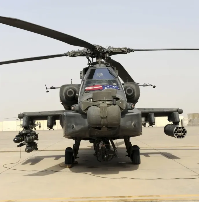 Framed Print : AH-64D Apache Longbow Print - Front View