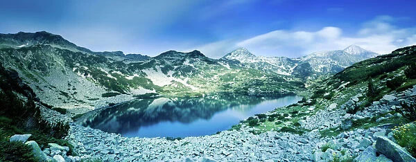 View of Ribno Banderishko Lake in Pirin National Park, Bulgaria
