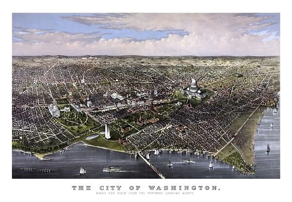 Vintage print of Washington D. C