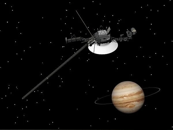 Voyager spacecraft near Jupiter and its unrecognized ring