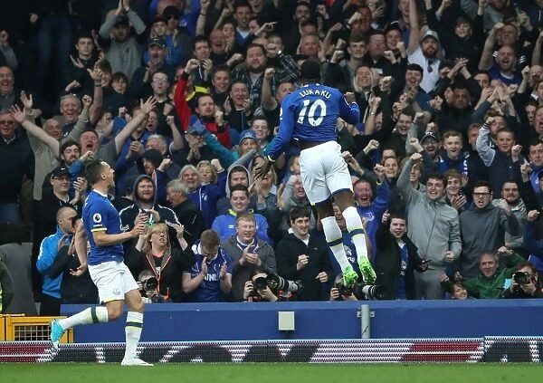 Everton's Romelu Lukaku Scores Fourth Goal: Everton 4- Leicester City (Premier League 2016-17, Goodison Park)