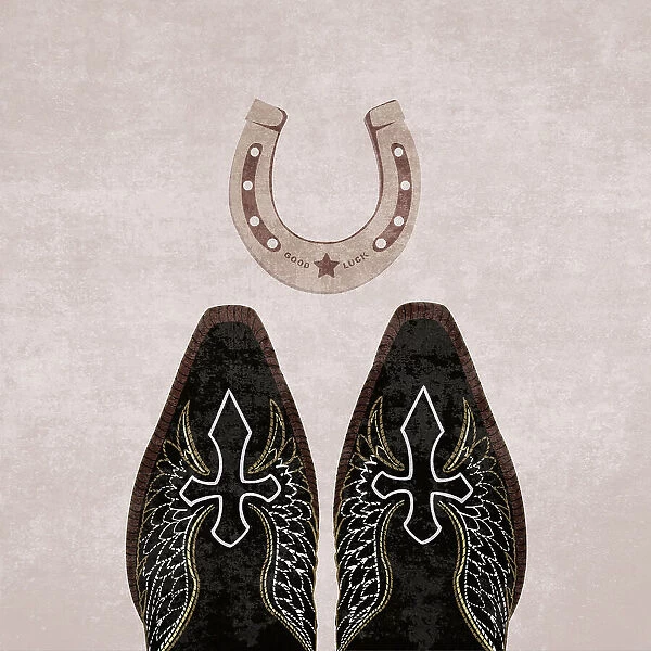 Cowboy Boots and Horseshoe