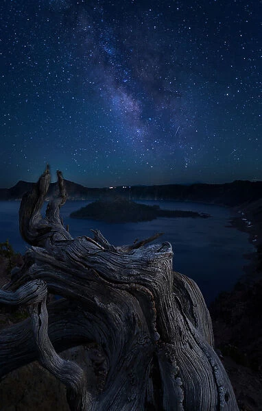 Crater Lake under Milky Way