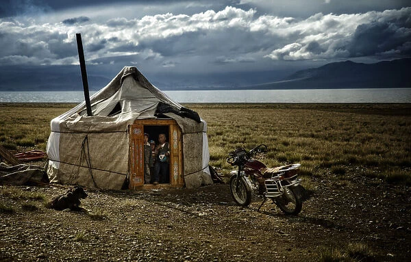 Alone in mongolian steppe