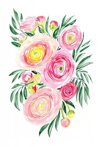 Savanna pink ranunculus bouquet