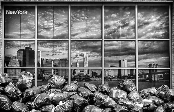 sea of garbage bags