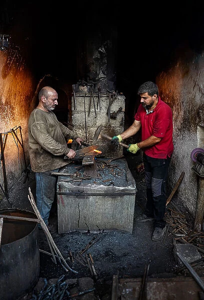 The traditional blacksmithing