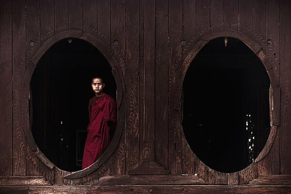 Two windows and the monk