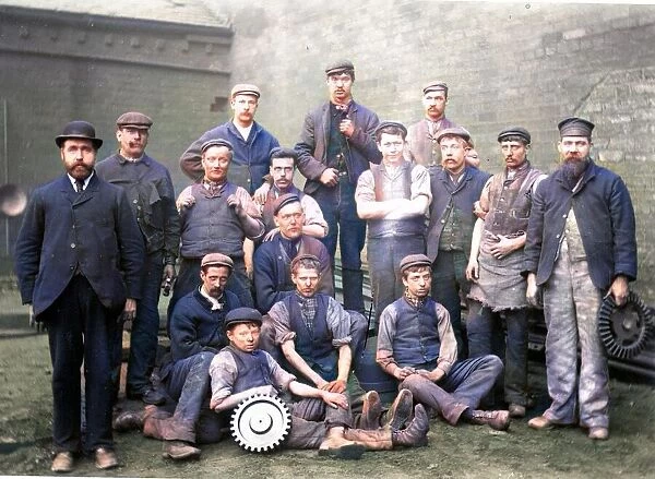 Brown Bayleys Steel Works Ltd. Foundry Workers, Sheffield, Yorkshire, 1908