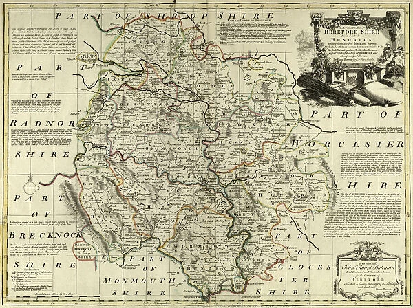 County Map of Herefordshire, c. 1777