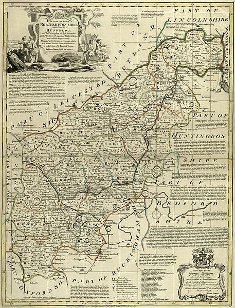 County Map of Northamptonshire, c. 1777